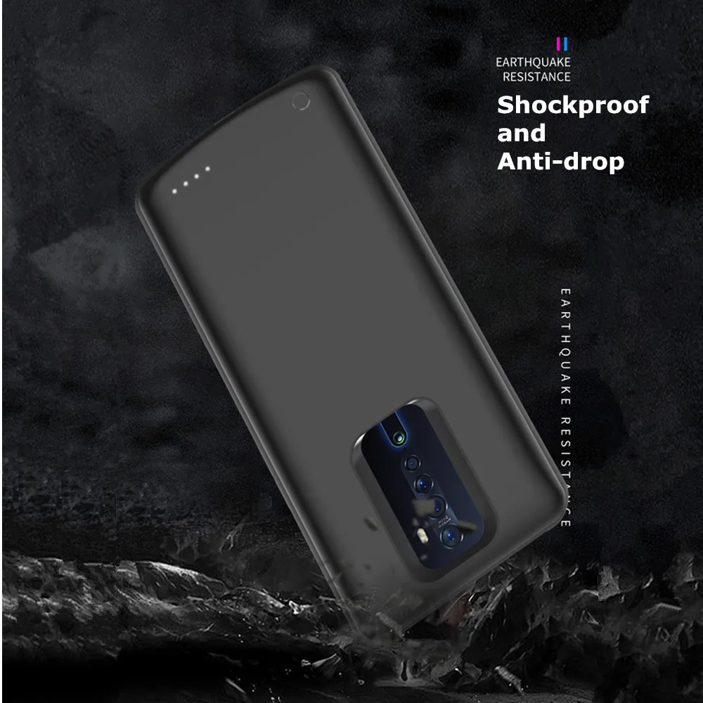 Ntspace Backup Power Bank Case Voor Oppo Reno 2 Batterij Case 6500Mah Slim Silocone Shockproof Powerbank Externe Opladen Case