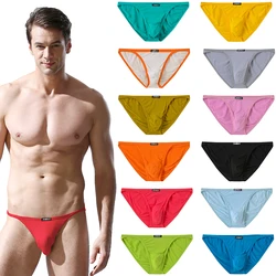 JINSHI-Calzoncillos de fibra de bambú para hombre, ropa interior de Bikini Sexy, transpirable, suave, sin etiqueta, 12 colores