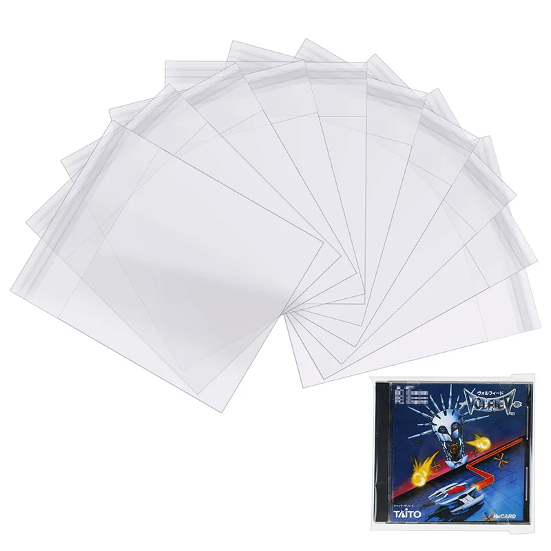 100pcs NEC PC Engine HuCard Jewel Case Game Box Protector Resealable Sleeve OPP Shrink Wrap Plastic Bags For Turbografx16 Cartri