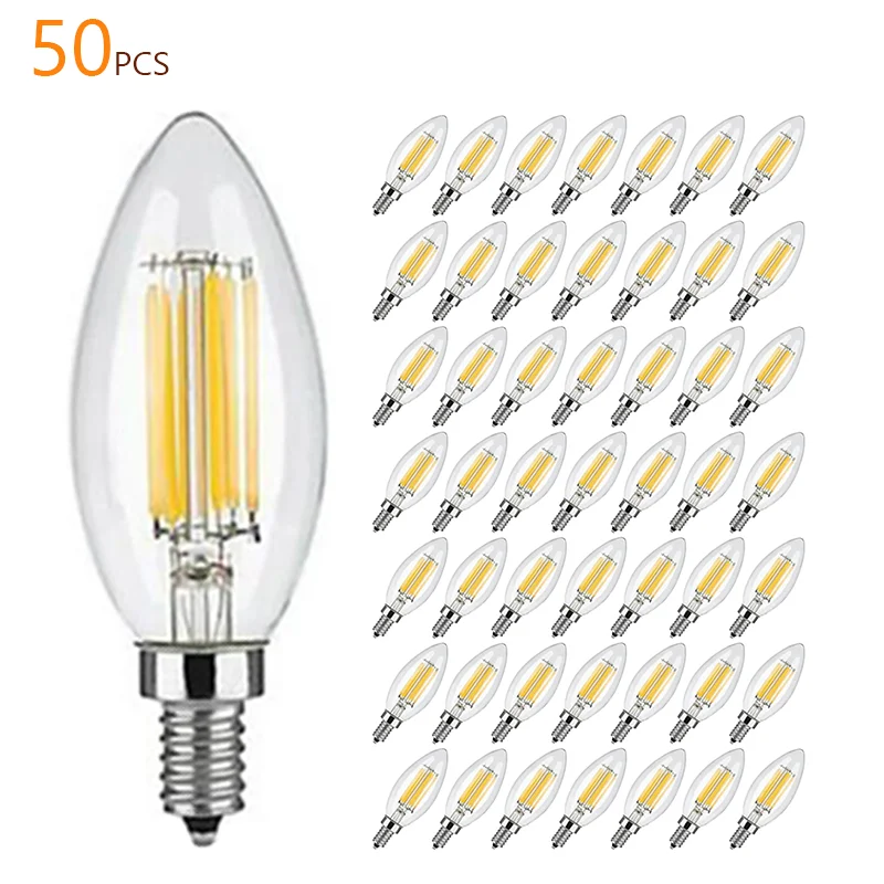 

C35 6W Dimmable Led Bulb E12 E14 Filament Candle Light Bulb 2700k 6000k Cold Warm White Edison Retro Candelabra Antique Led Lamp