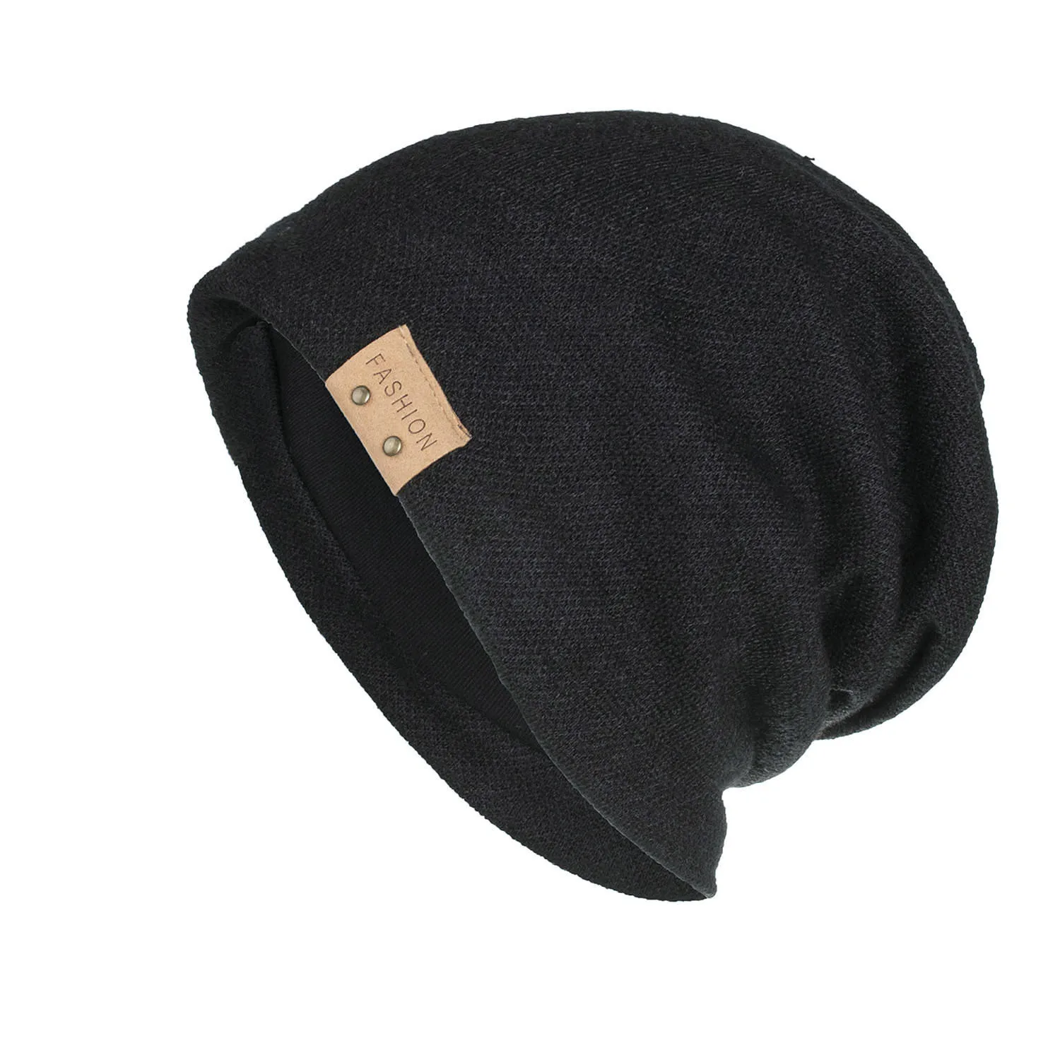 

Autumn Winter Hat Male Beanie Fashion Leather Label Cashmere Knitted Caps For Women Men Winter Skullies Beanies Chapeau Femme