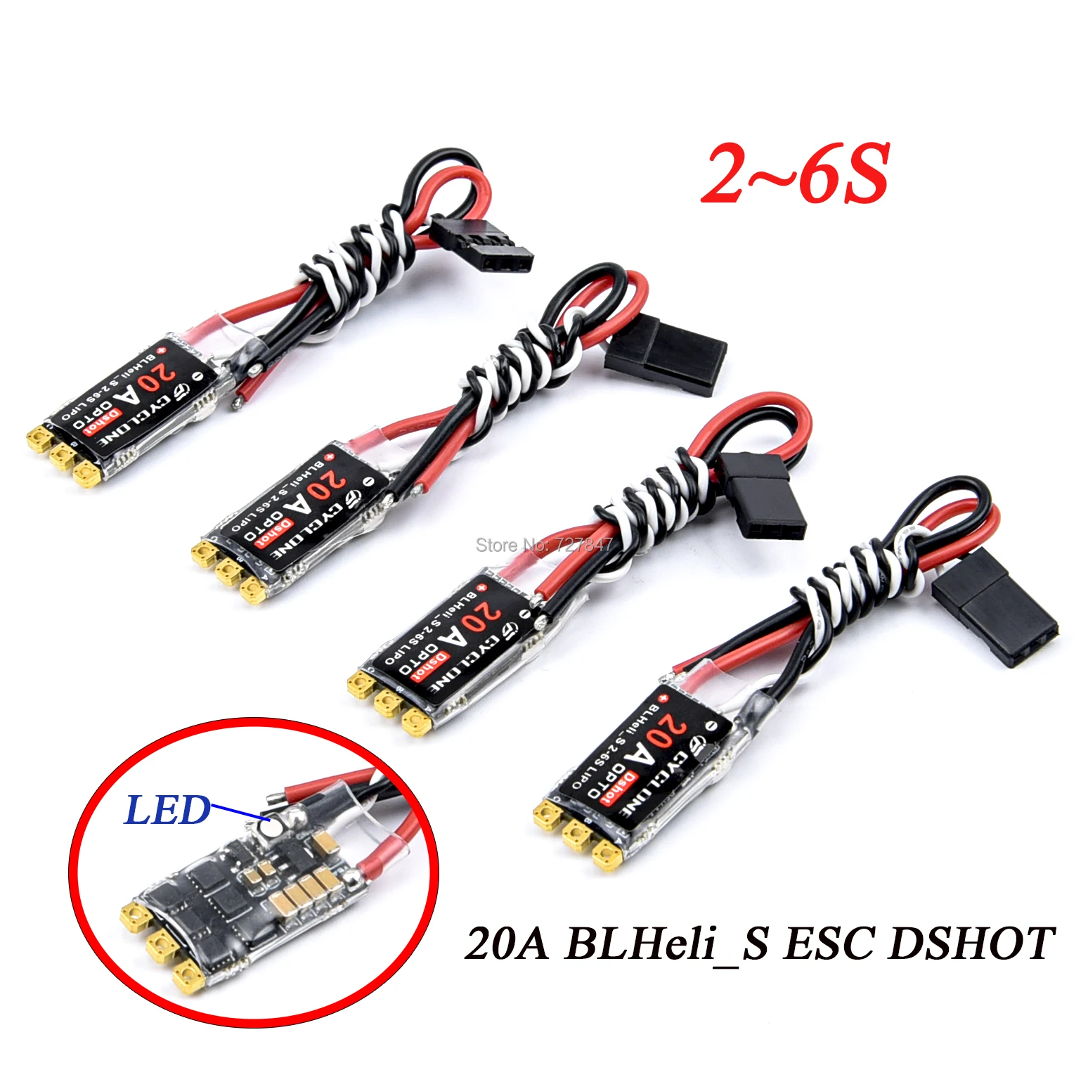 Cyclone 20A 35A 45A BLHeli_S DSHOT ESC blheli-s regulator prędkości w/ LED 2-6S dla FPV Raing Drone Quadcopter 210 220 250mm rama