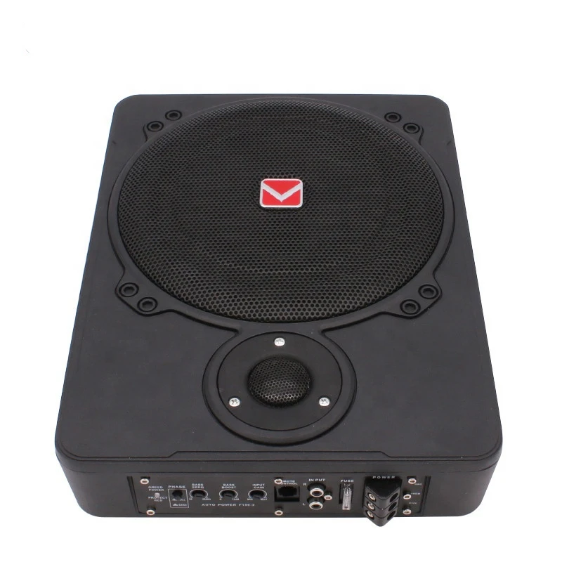 10 Inch 600W DC12V Ultra-thin Car Active Subwoofer Speaker Audio Metal Shell with Tweeter High Quality Loudspeaker