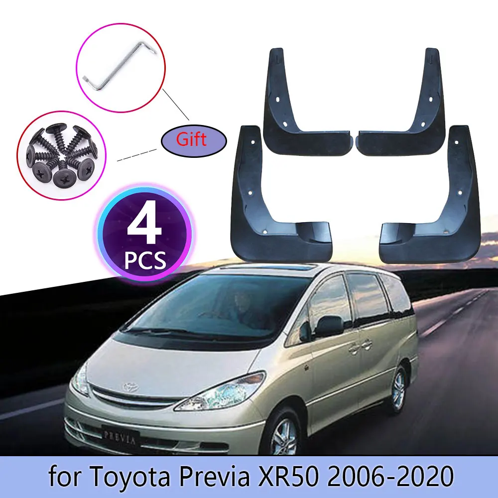 Car Mudguards For Toyota Previa Estima Tarago XR50 2006~2020 Cladding Splash Mud Flap Mudflap Car Protect Accessories Fenders