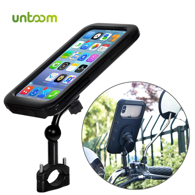 

Untoom 360 Degree Rotation Waterproof Bicycle Phone Holder Bike Motorcycle Handlebar Mobile Phone GPS Stand Scooter Phone Mount