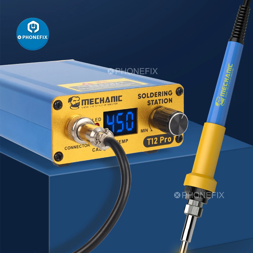 Mechanic T12 Pro Soldering Heating Station Intelligent Digital Display Platform with T12 Lead-free Soldering Iron Tip Handle