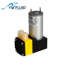 YWfluid-mini bomba de diafragma de resistencia química, 24/12V, con motor de CC, utilizada para Moniors de presión arterial, YW05-A, CC con PTFE