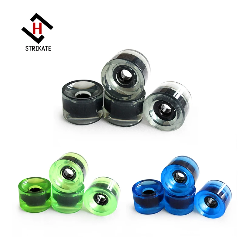 

4combo 70mm Skateboard Longboard Speed Racing Wheel 82A 80% Resilience Street Cruiser Clear Longboard Wheels