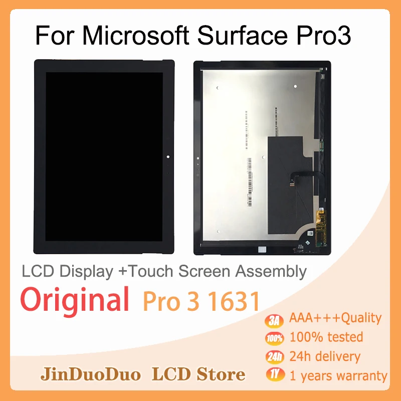 Original para microsoft surface pro3 1631 pro4 1724 pro5 1796 pro6 1807 pro7 1866 pro7 plus 1960 pro8 1983 prox display lcd toque