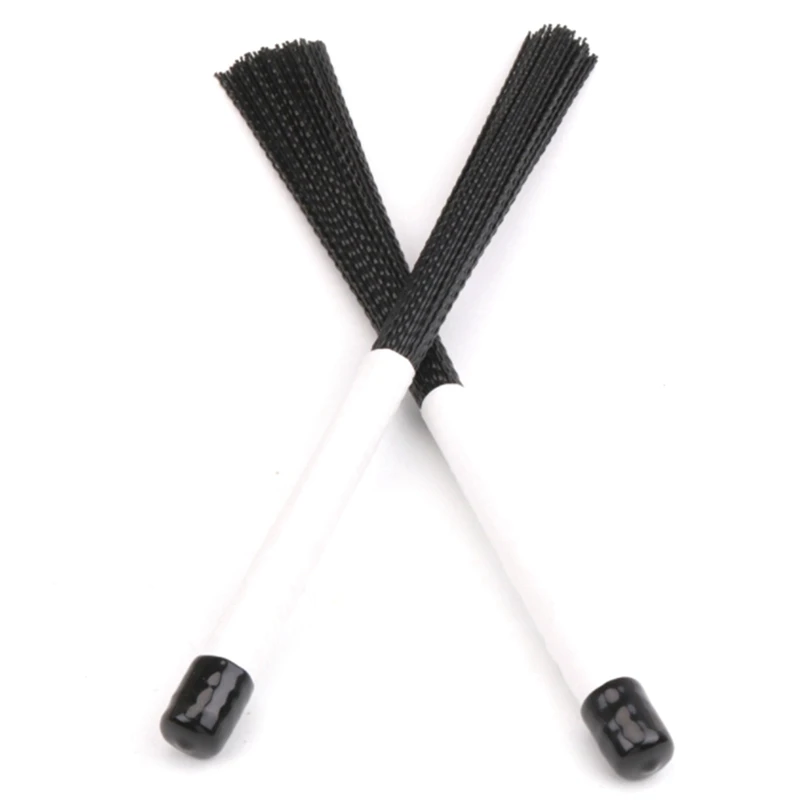 2Pcs Cajon Brush Telescoping Drum Brushes Nylon Sticks Percussion for Jazz Stick Drum Musical