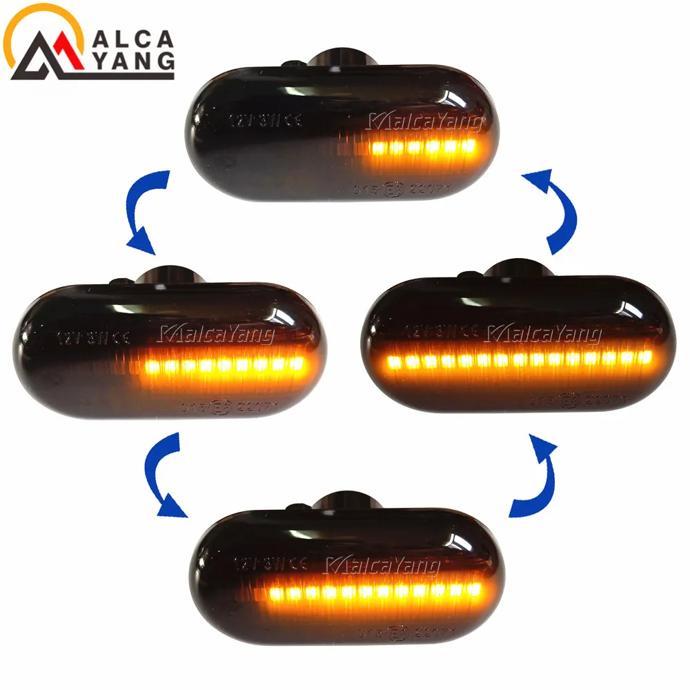 For Renault CLIO I II ESPACE KANGOO LAGUNA MASTER MEGANE 19 Bus LED Dynamic Turn Signal Side Fender Marker Indicator Light