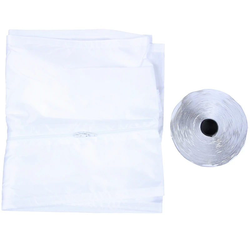 Joint de fenêtre pour climatiseur Portable, plaque d'étanchéité en tissu Flexible de 400 Cm avec fermeture éclair et adhésif rapide