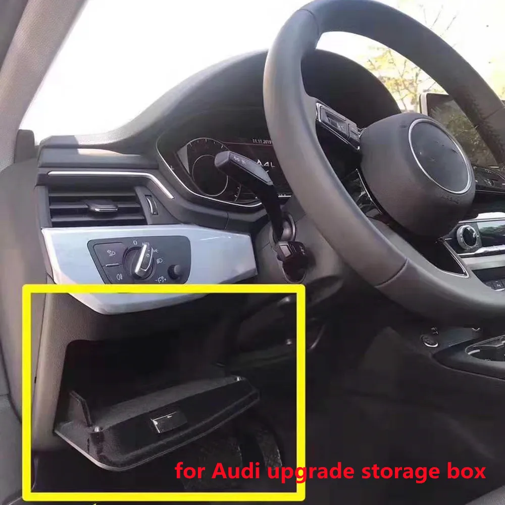 

Suitable for Audi 17-19 A4 B9 modification and upgrade main driving storage box multi-function glove box on the driver's side