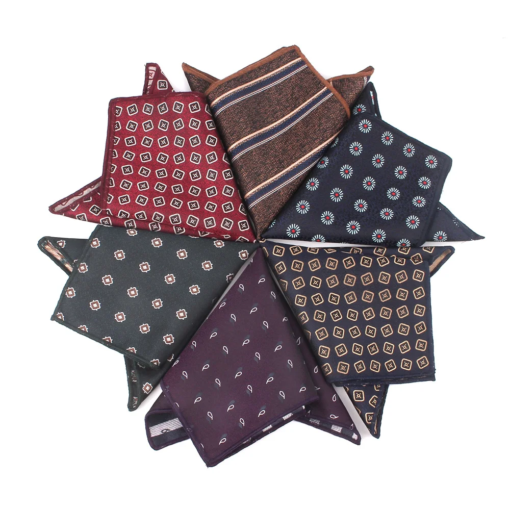 

Plaid Jacquard Pocket Square For Men Women Striped Chest Towel Hanky Gentlemen kerchief Men's Suits Handkerchief Pocket Towel