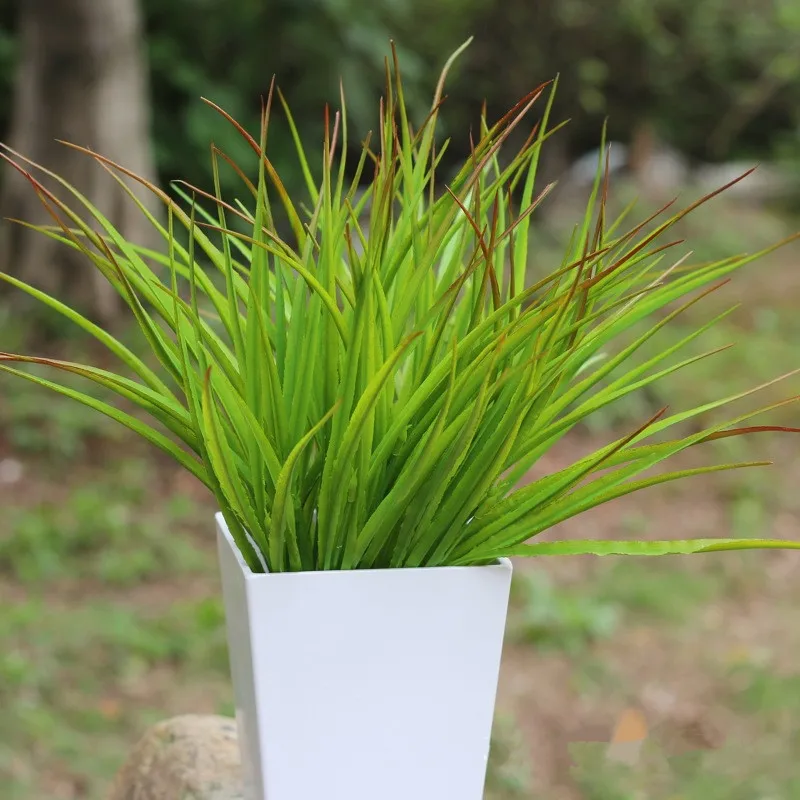 42CM Artificial Gradient Color Grass Bunch Tropical Fake Plants Green Plastic Onion Grass Garden Hotel Balcony Home Decor