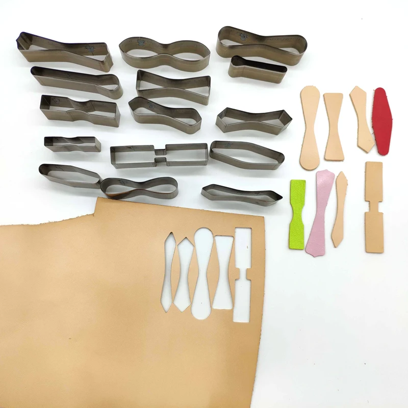 

DIY leather craft 5# zipper pull die cutting knife mould set 15pcs/lot