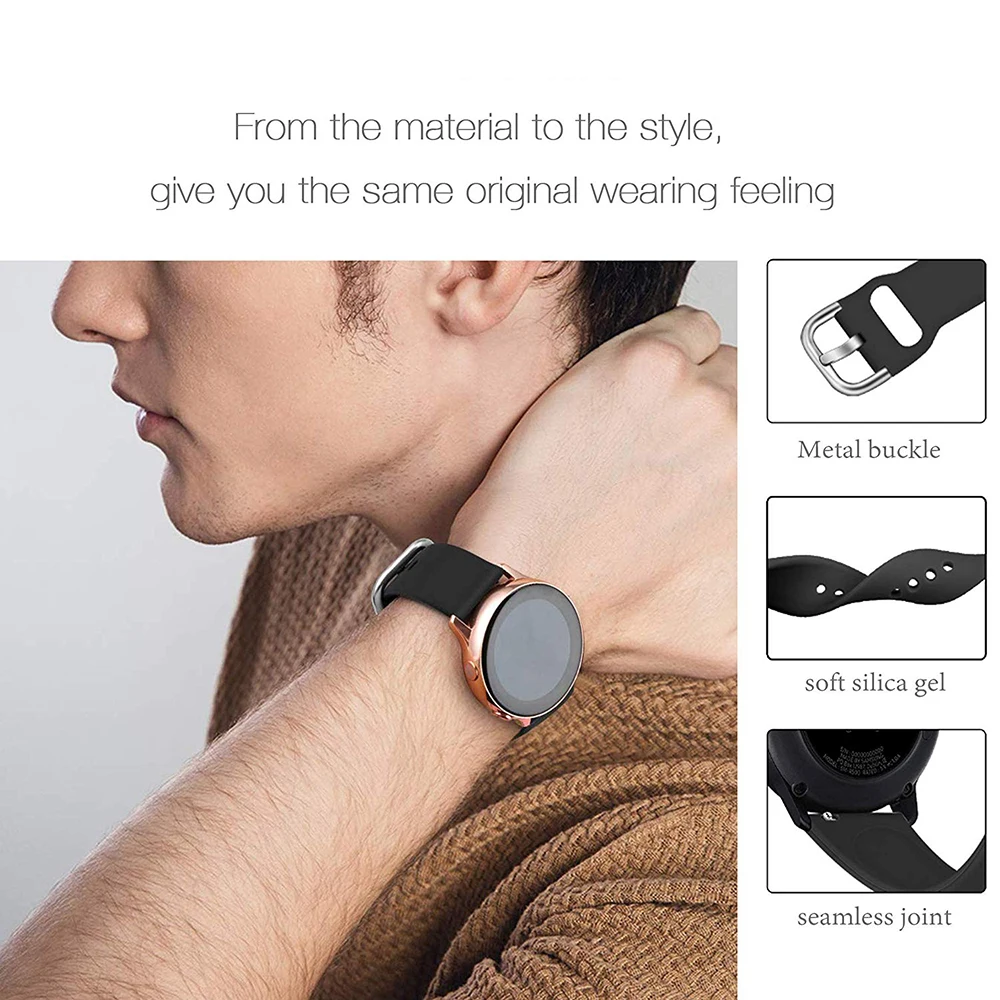 20mm 22mm Leather Strap For Huawei Watch 3 GT3-2 Amazfit GTR/GTS/Stratos Bracelet Wristband For Samsung Galaxy Watch 5/4/3 Belt