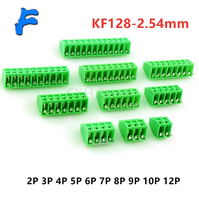 KF128-2.54 2P 3P 4P 5P 6P 7P 8P 9P 10P 12P Splice Terminal KF128 2.54mm PCB Mini Screw Terminal Blocks for Wires 5/10pcs