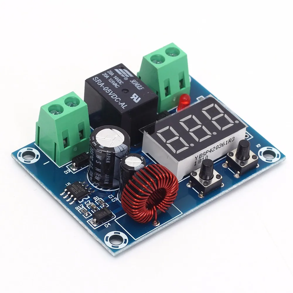 XH-M609 LED Low Voltage Cut Off Disconnect Switch Digital Display Discharge Protection Module for 12-36V Lead Acid Li Battery