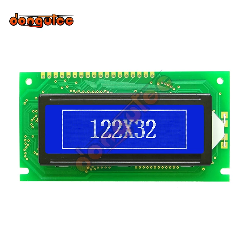 Módulo de pantalla LCD LCD12232, matriz de puntos 12232B, 122x32, pantalla azul/blanco/retroiluminado verde amarillo