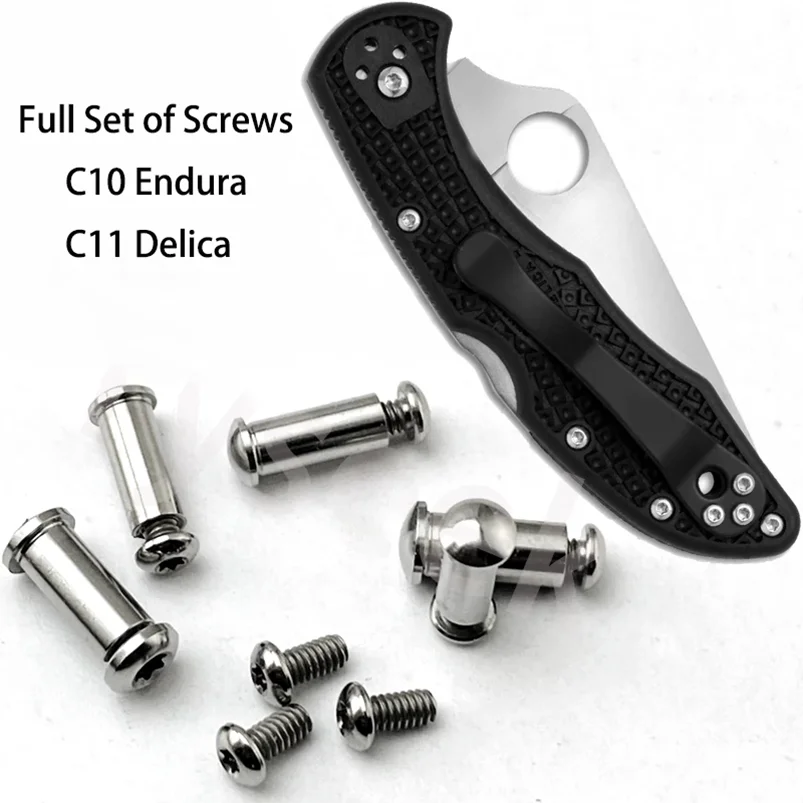 

Custom Made Stainless Steel Full Set Knife Handle Screws for C11 Delica C10 Endura Folding Knives DIY Making Accessories Parts