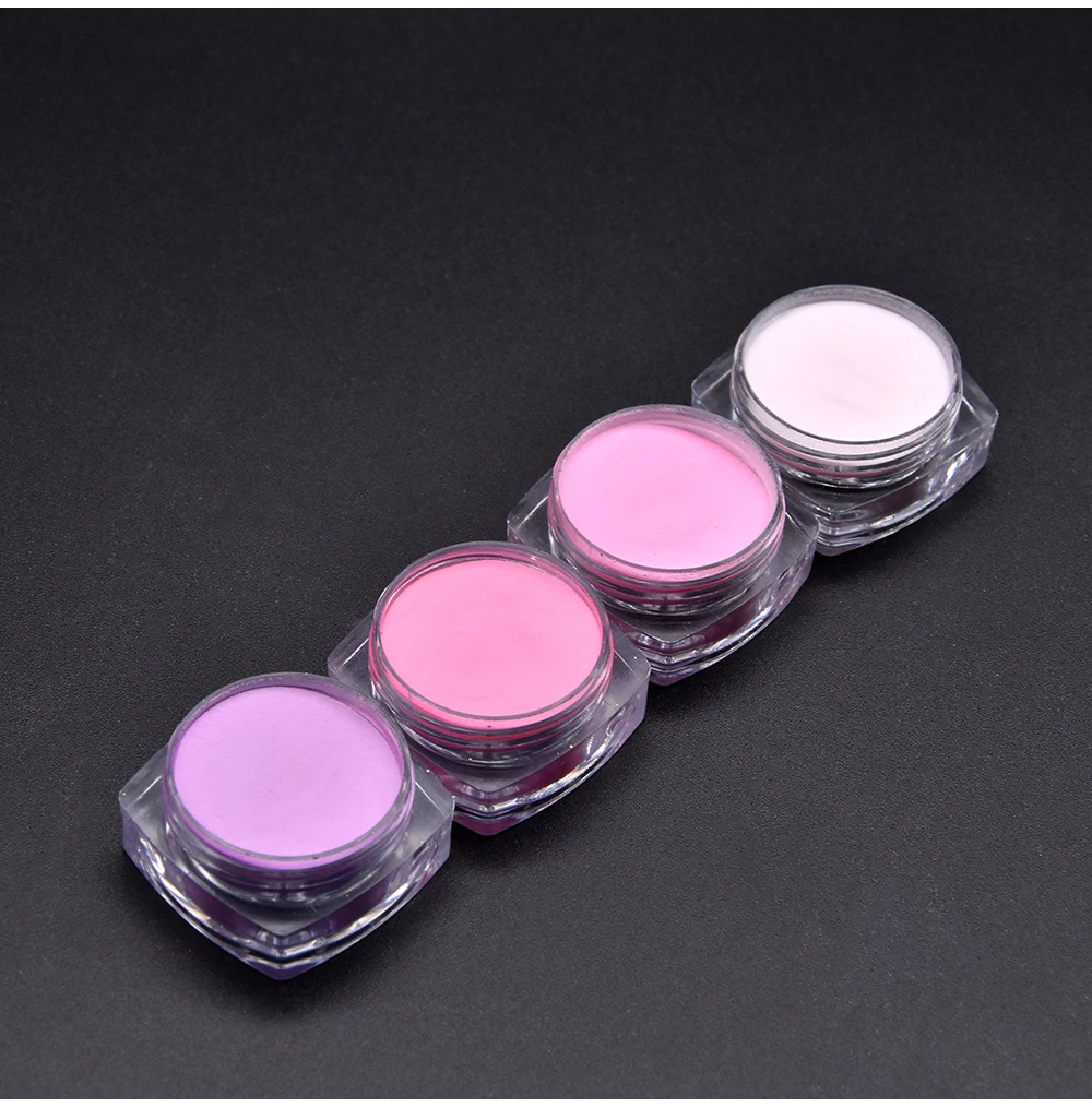 Pink clear white acrylic nail powder glitter acrylic powder suppliers For Nail Polish Nail Art