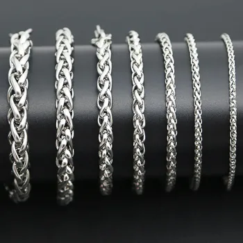 패션 체인 316L 스테인레스 스틸 팔찌, 3mm, 4mm, 5mm, 6mm, 7mm 랜턴 목걸이 팔찌, 남녀공용 