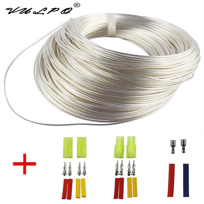 VULPO LARGE CAPACITY High Temperature Resistance Silver Plated Copper Wire (1m) & Plug For All Gearbox