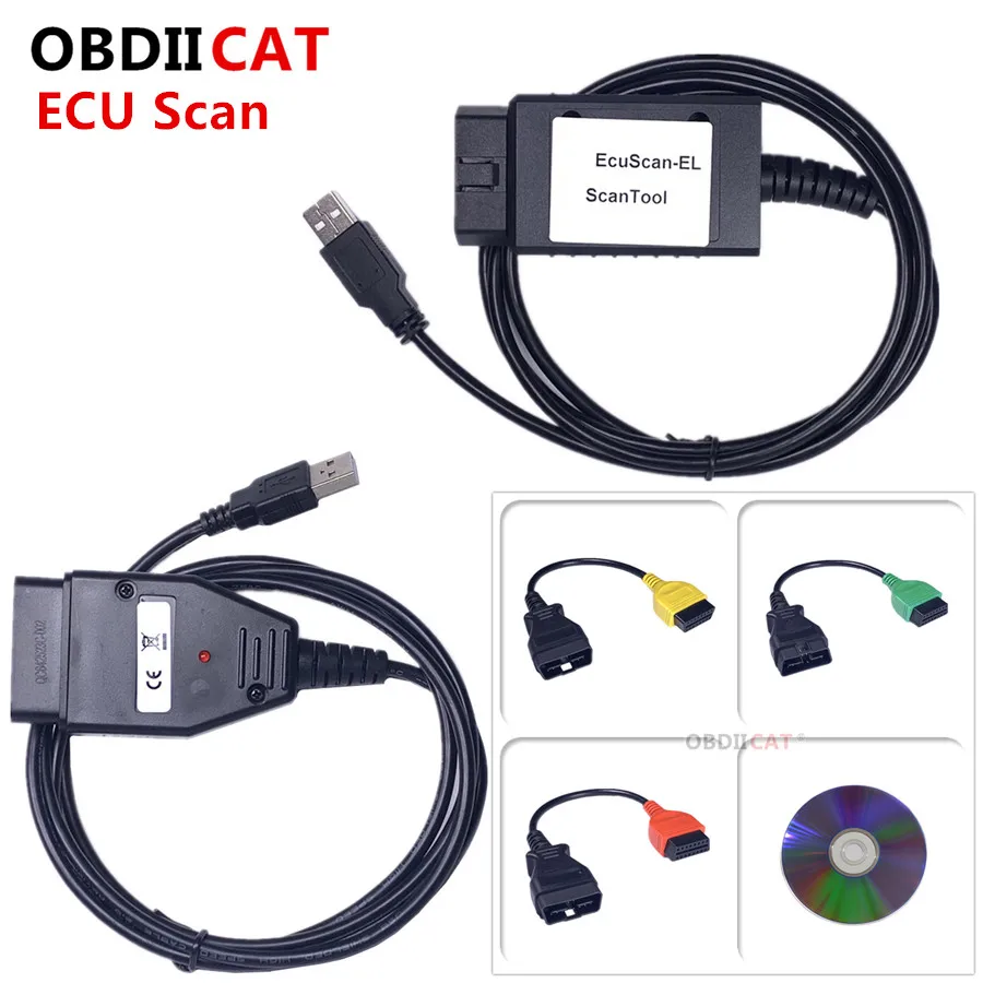 OBDIICAT Top Selling Fi--at ECU Scanner Adaptors Code Reader Diagnostic Tool FI--AT SCAN