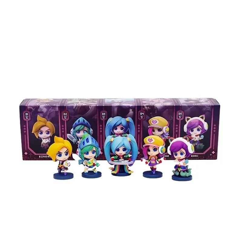 

Genuine League of Legend video game series mini cartoon game garage Kit Movable doll Animation ornament Model birthday gifts