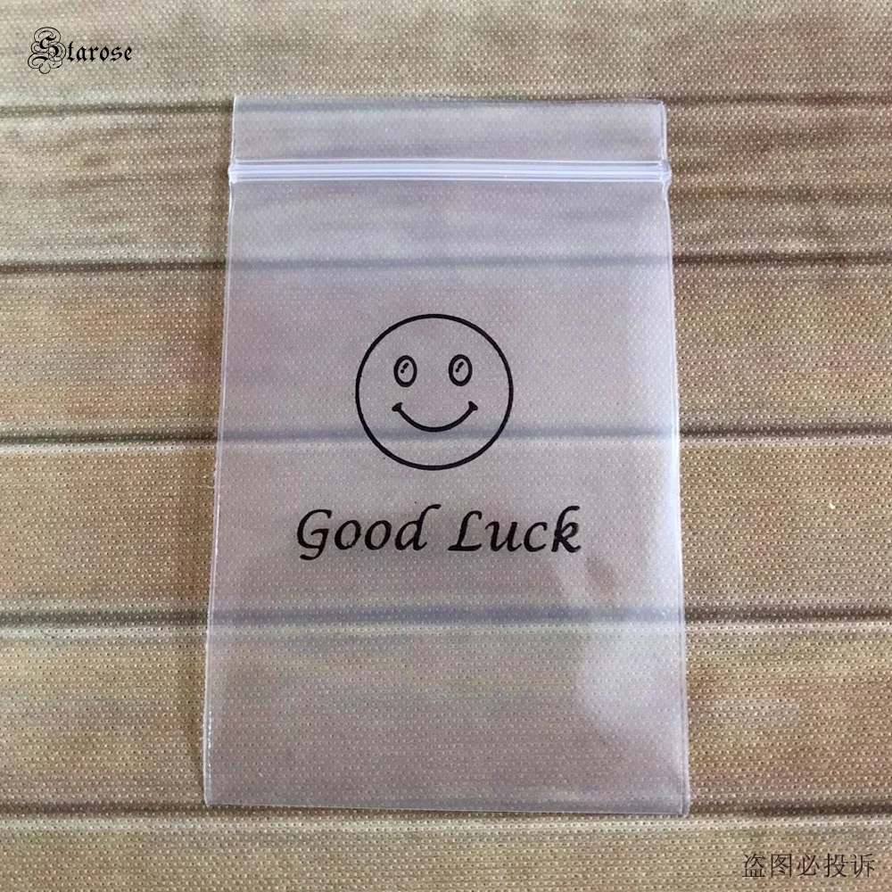 Starose 100 Teile/los Neue 4x6 cm Daumen Up Druck Klare Druckverschlussbeutel Glück Schmuck Verpackung ZIP Beutel wasserdichte Kunststoff Versiegelt Beutel – Detail 4