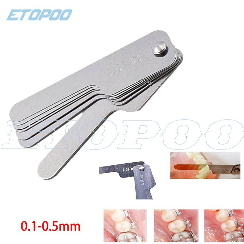 Dental Interproximal Reduction (IPR) Gauge Measure Tooth Gap Stainless Steel Reciprocating IPR System