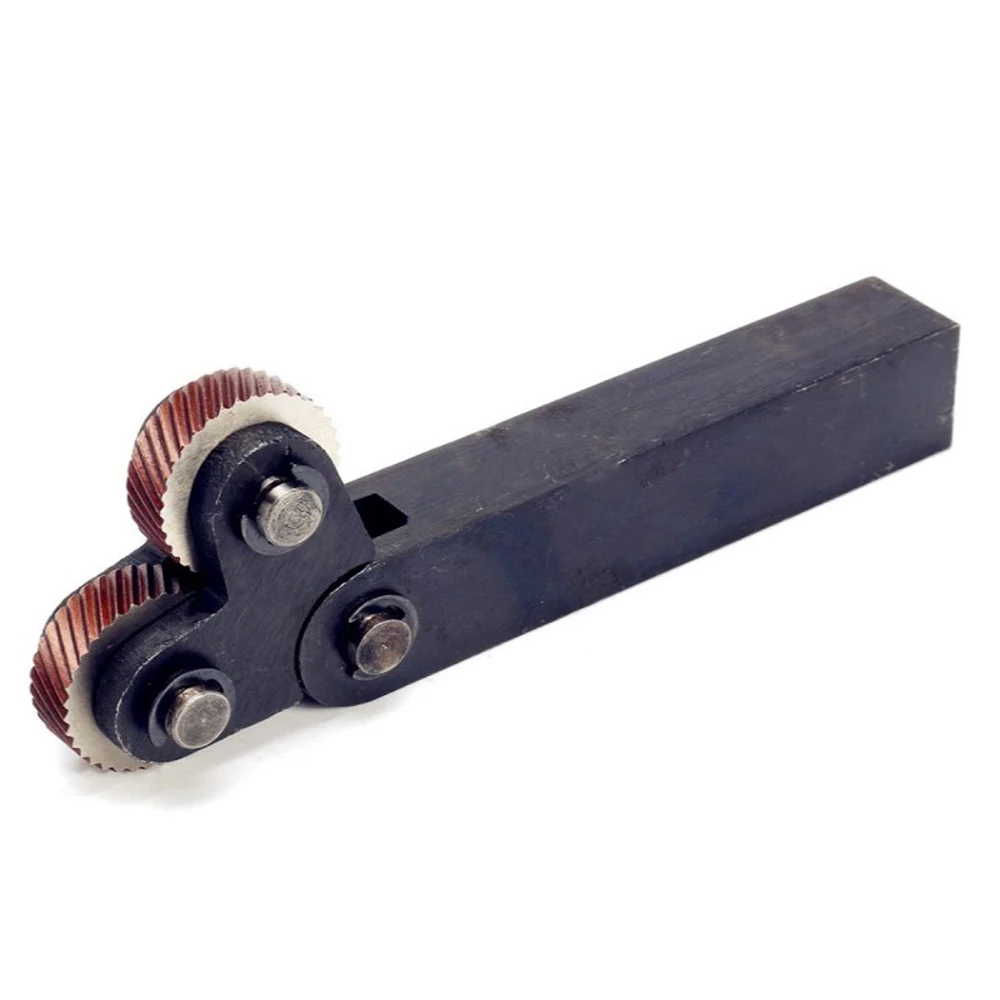 7pcs Steel Knurling Tool Diagonal Dual Wheel Coarse Linear Knurl Holder Set 0.5mm 1mm 2mm Pitch Lathe Knurling and Wheels D30