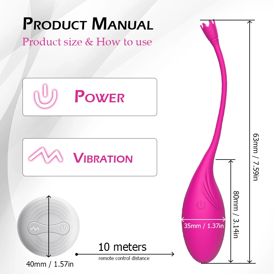 HWOK-vibrador inalámbrico con Control remoto para mujer, consolador usable, punto G, clítoris, Juguetes sexuales