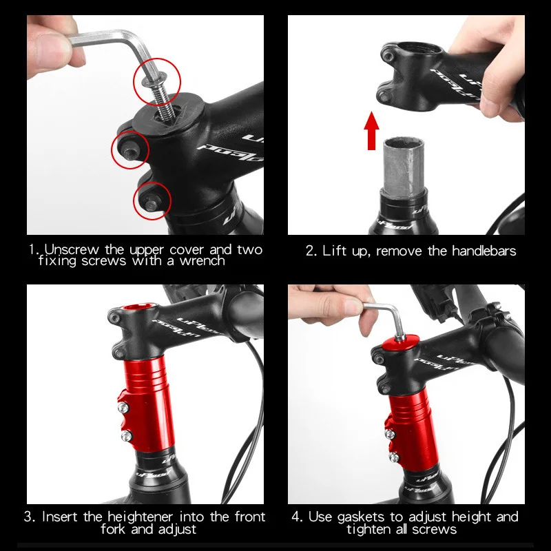 12/13cm Bicycle Handlebar Extender Bike Stem Increased MTB Bike Fork Stem Rise Up Extension Adapter Bicycle Parts Accessories - Image 6