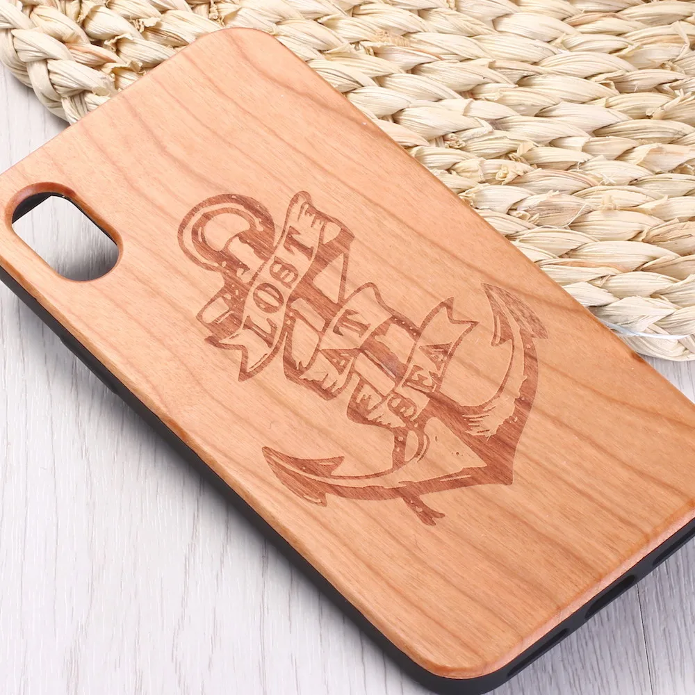 Anchor Sea Sailor maritime Lover Engraved Wood Phone Case Funda For iPhone 14 14ProMax 14Plus 13Promax 13 12 11