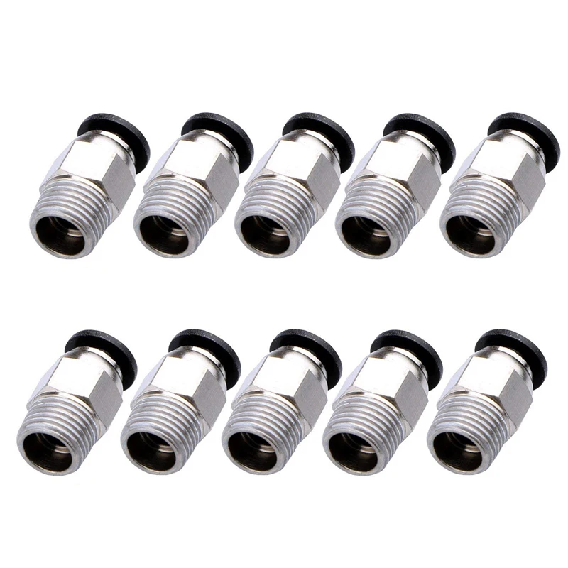 10 Stück/Set PC4-M6 PC4-01 Schnell-Pneumatikanschluss Bowden-Kupplung 3D-Drucker Extruder-Verbinder für 1,75mm 3mm PTFE-Schlauch Luftanschluss I – Detail 2