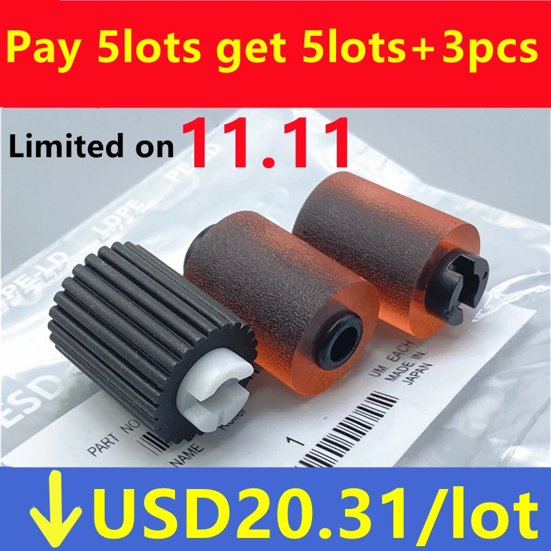 15X Original Pickup Roller A00J563600 A5C1562200 For Konica Minolta Bizhub 250 C452 C220 C224e C284 C364 C552 C652 283 363 Tire