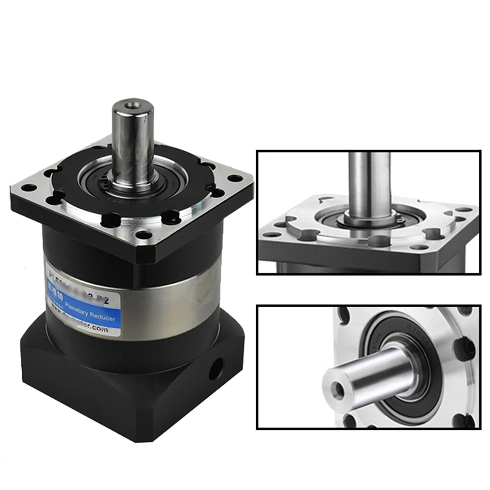 100:1 NEMA32 80 millimetri Riduttore Epicicloidale Rapporto di Velocità 100 di Alta Precisione Gearbox Reducer 20 MILLIMETRI di Uscita 6000rpm per il Servo motore di CNC