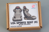 Hobby Design HD03-0592 1/24 Sports Seats (H) Bride Stradia (Resin+Decals+PE)  Model Car Modifications Hand Made Model