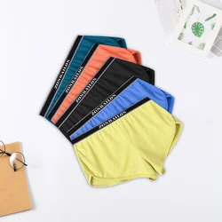 2022 New Men Boxer Panties Nylon Men's Sexy Full Coverage Hip with Low Rise Short Briefs Side Split Male Soft Comfortable Underw