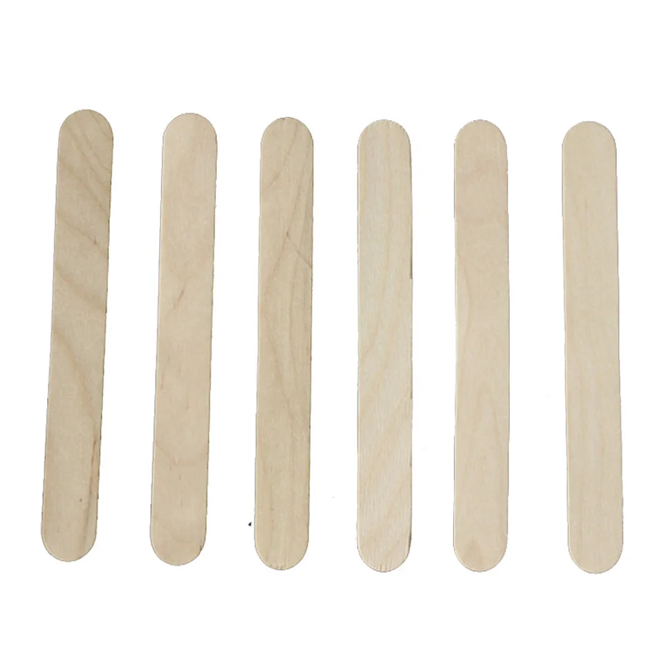 100pcs/lot 6 Inch Disposable Wooden Bamboo Waxing Wax Spatula Mask Sticks Medical Tongue Depressor For Tatoo Beauty Makeup