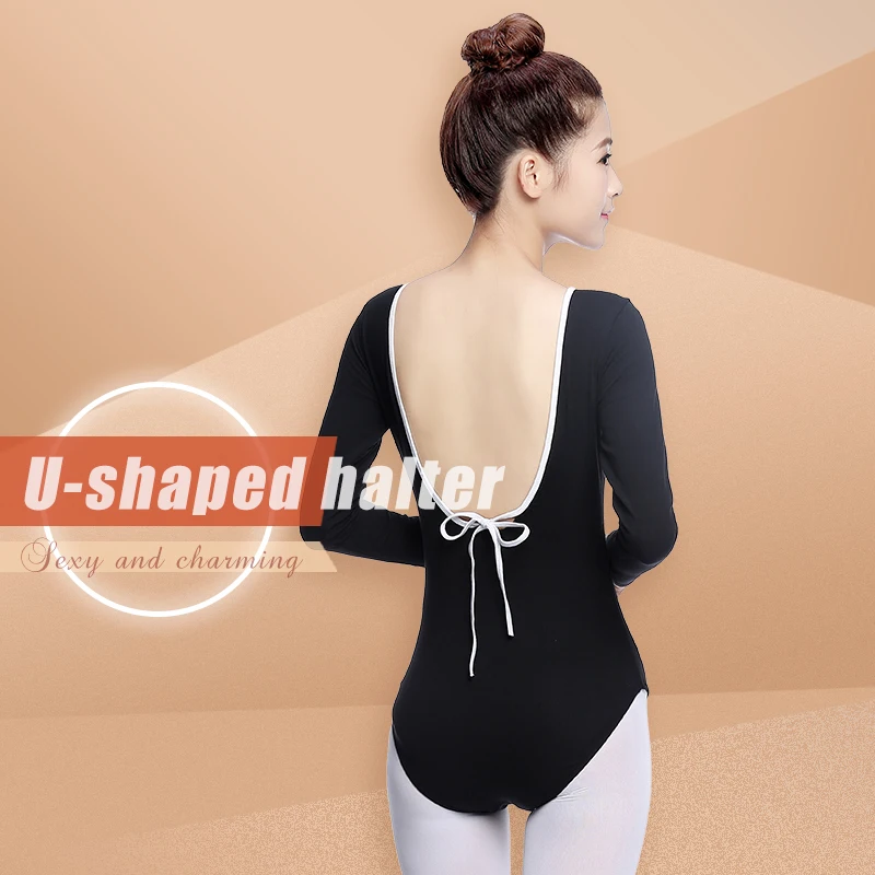 Justaucorps de Ballet à Col Rond pour Fille, Costume de brevClassique, Document Pur, Justaucorps