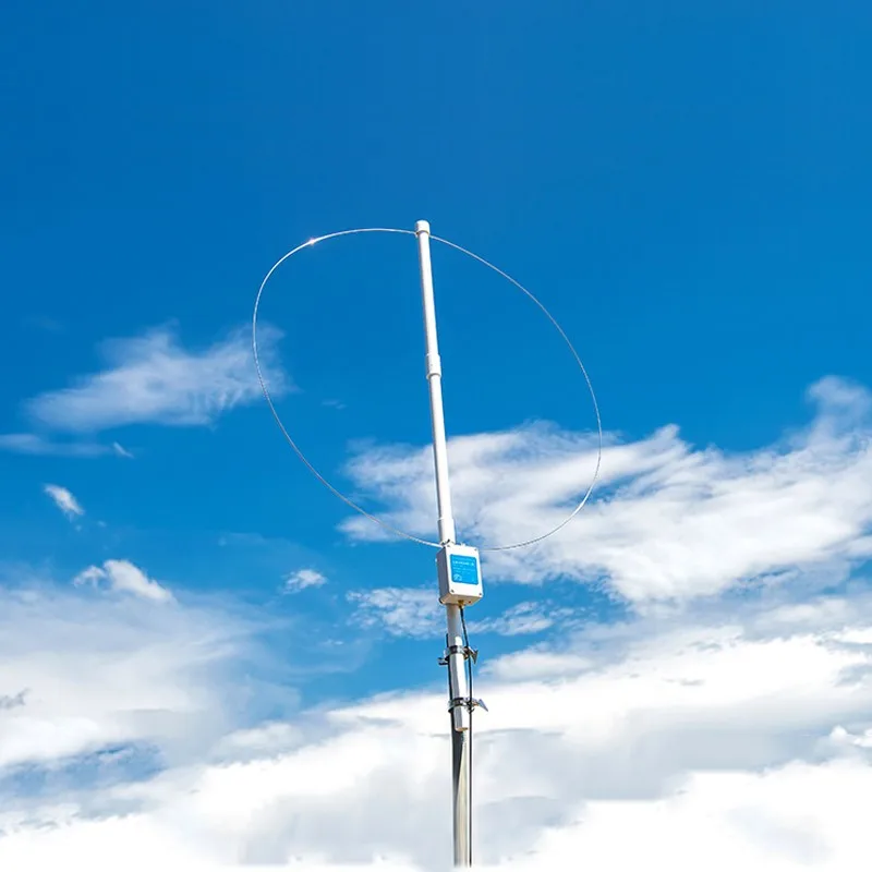 TZT Y-200A 활성 루프 안테나 단파 수신 안테나 100KHz-180MHz SDR 라디오 용 배터리 포함/미포함