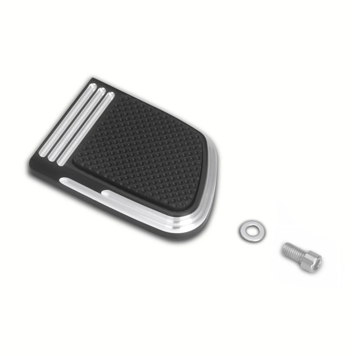 Dyna Small Brake Pedal Pad Cover CNC Defiance For Harley Softail FXSTS Fat Bob FXDF FXDL Street XG500 XG750