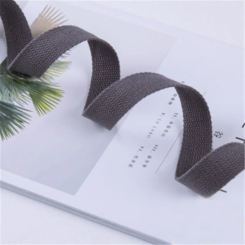 3Yards 25/30/38mm Canvas Webbing/Ribbon Bag Cotton Webbing Belt Knapsack Accessories Outdoor Backpack Parts DIY Craft For Home