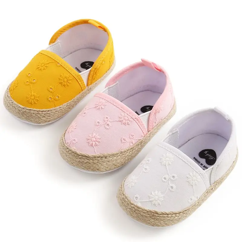 

Embroidery Toddlers Baby Cotton Shoes Cute Infant Baby Soft Bottom First walkers Baby Anti-slip Baby shoes