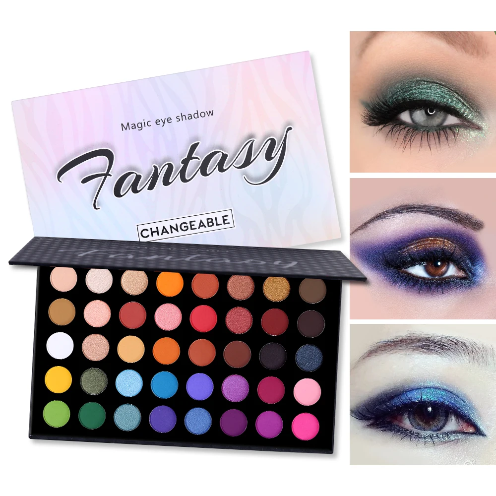 Artist 40 Pressed Eye Shadow Palette Makeup Shimmer Matte Glitter Powder Colorful Eyeshadow High Pigment Waterproof Cosmetics