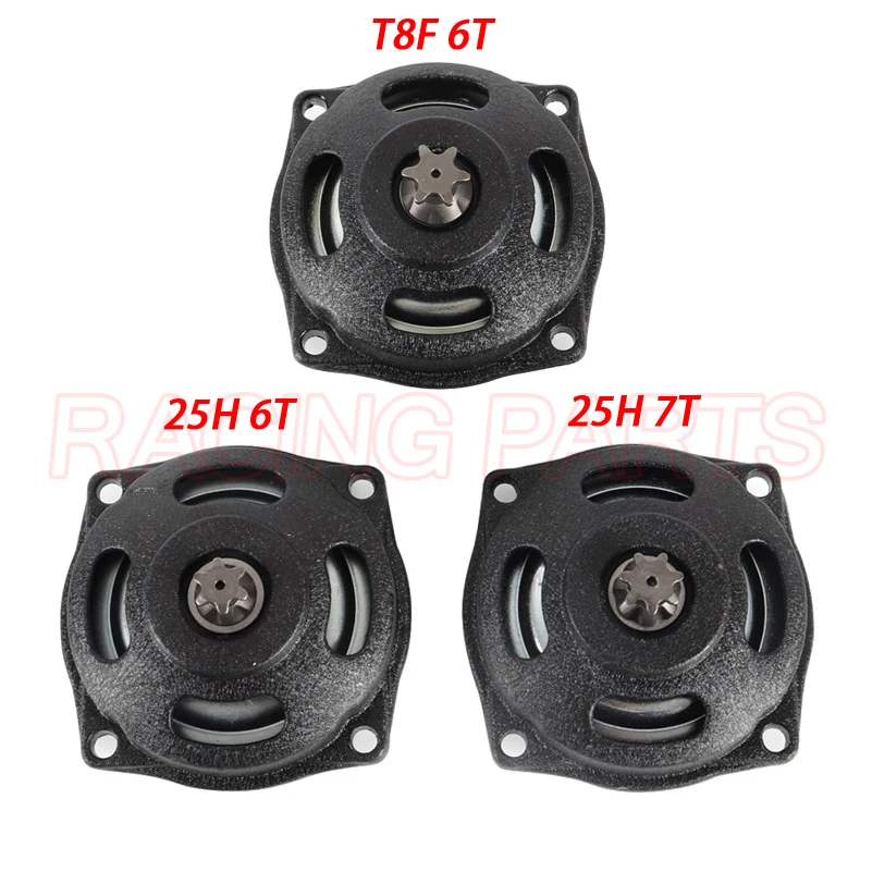 T8F 25H 6T 7T Clutch Drum Bell Housing Gear Sprocket Box Cover for 2 Stroke 47cc 49cc Engine Pocket Bike Mini Moto Dirt ATV Quad