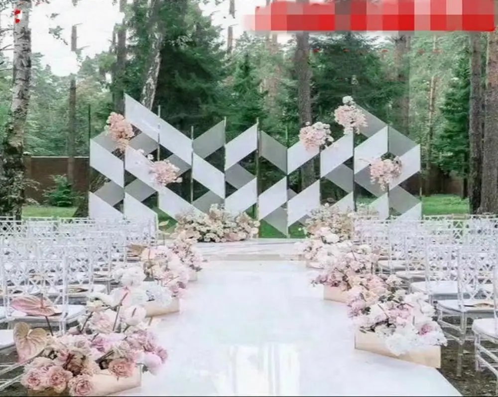 Wedding Centerpieces favor white color Mirror Carpet Aisle Runner 1M 1.2M 1.5M 2M wide wedding backdrop Decoration Shooting Prop